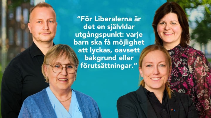 Lina Ekengren (L) Karin Andersson (L) Richard Fallqvist (L) Liane Blom (L)