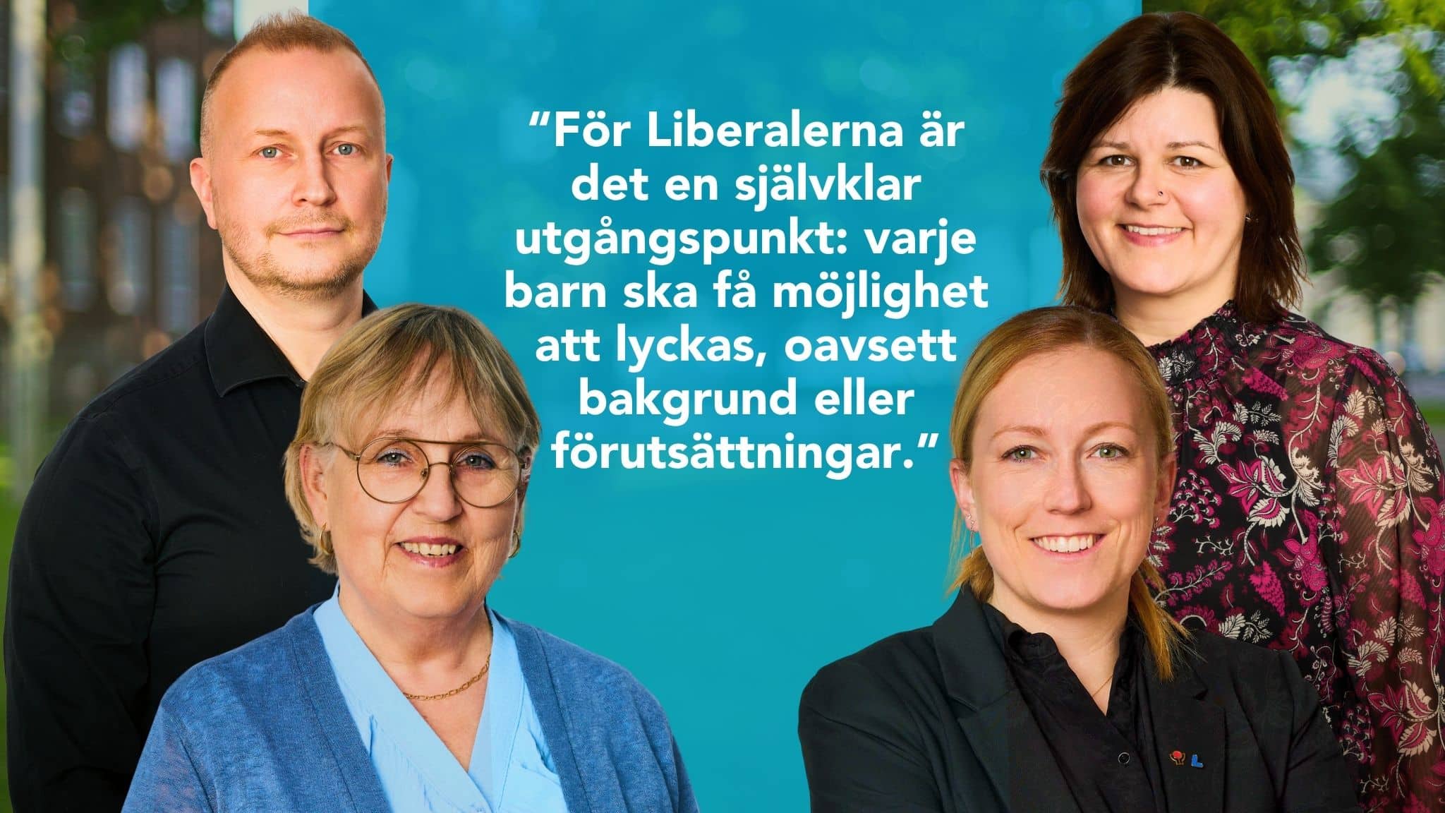 Lina Ekengren (L) Karin Andersson (L) Richard Fallqvist (L) Liane Blom (L)